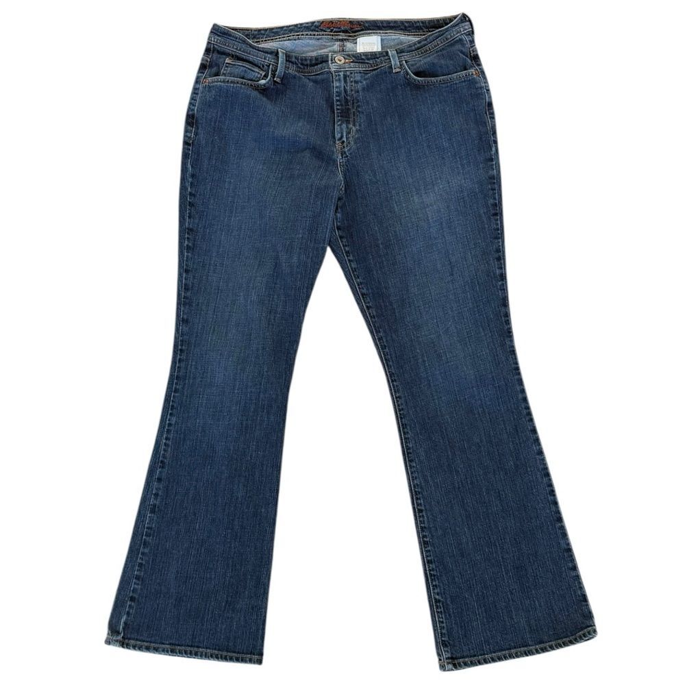 Eddie Bauer Shaped Fit 99% Cotton Vintage 2007 Blue Denim Bootcut Jeans. 16.